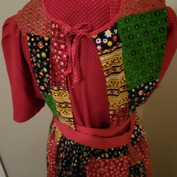 60s Design house vintage full wrap apron smock - Picture 4 of 6